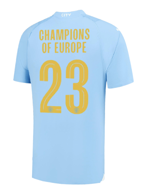 CHAMPIONS OF EUROPE #23 Manchester City Home Authentic Jersey 2023/24