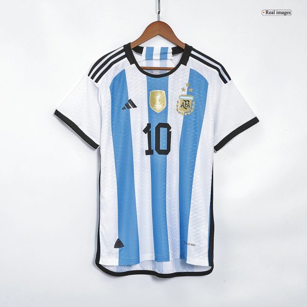 New MESSI #10 Argentina Home World Cup 2022 Champion Authentic Jersey