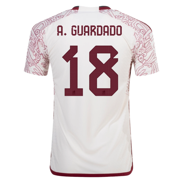 A.GUARDADO #18 Mexico Away Authentic Jersey World Cup 2022