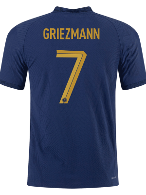 GRIEZMANN #7 France Home Authentic Jersey World Cup 2022