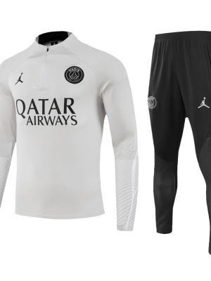 PSG 1/4 Zip Tracksuit 2023/24 Kids Gray