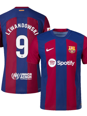 LEWANDOWSKI #9 Barcelona Home Authentic Jersey 2023/24