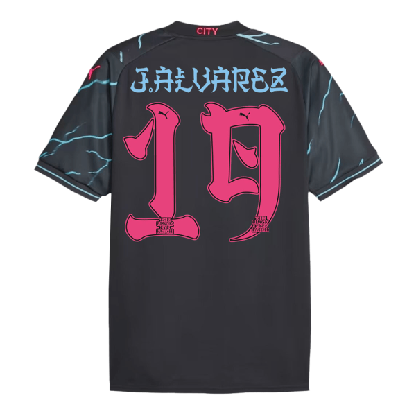 J.ALVAREZ #19 Manchester City Japanese Tour Printing Third Away Jersey 2023/24