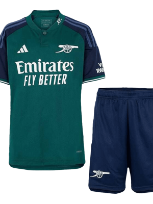 Arsenal Third Away Kids Soccer Jerseys Kit 2023/24