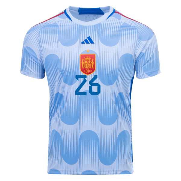 PEDRI #26 Spain Away Jersey World Cup 2022