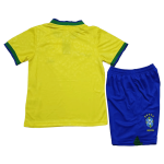 Brazil Home Kids Soccer Jerseys Kit 2022