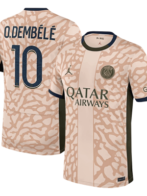 O.DEMB?L? #10 PSG Fourth Away Soccer Jersey 2023/24