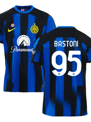 BASTONI #95 Inter Milan Home Soccer Jersey 2023/24