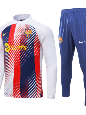 Barcelona 1/4 Zip Tracksuit 2023/24 Blue&Red&White