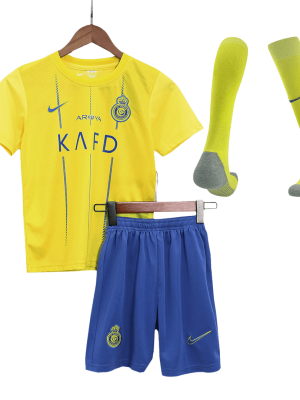 Al Nassr Home Kids Soccer Jerseys Full Kit 2023/24