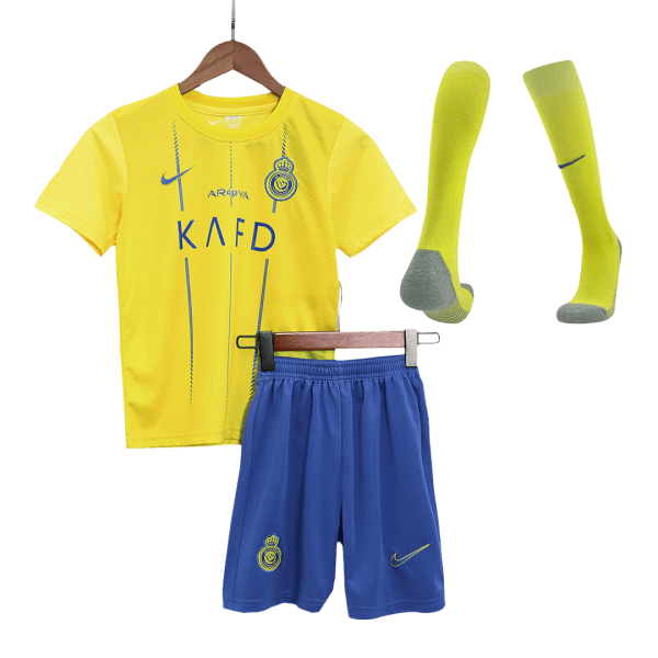 Al Nassr Home Kids Soccer Jerseys Full Kit 2023/24