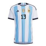 New ROMERO #13 Argentina Three Stars Home World Cup 2022 Champion Authentic Jersey