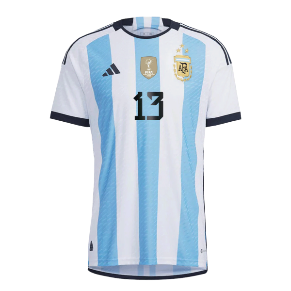 New ROMERO #13 Argentina Three Stars Home World Cup 2022 Champion Authentic Jersey