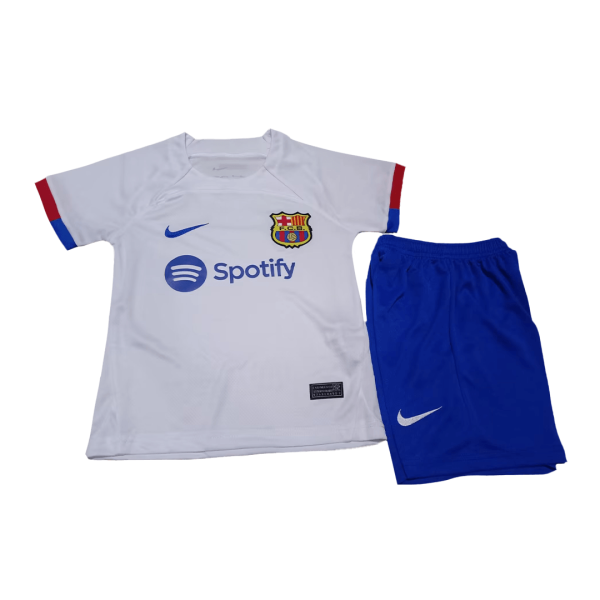 Barcelona Away Kids Jerseys Kit 2023/24