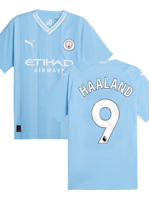 HAALAND #9 Manchester City Home Authentic Soccer Jersey 2023/24