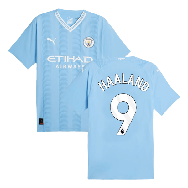 HAALAND #9 Manchester City Home Authentic Soccer Jersey 2023/24