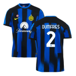 DUMFRIES #2 Inter Milan Home Soccer Jersey 2023/24