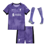 Liverpool Third Away Kids Soccer Jerseys Full Kit 2023/24