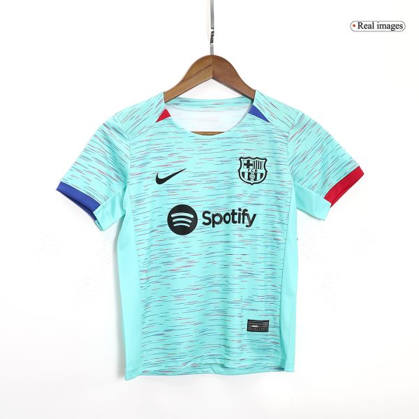 Barcelona Third Away Kids Soccer Jerseys Kit 2023/24