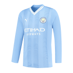 Manchester City Home Long Sleeve Soccer Jersey 2023/24