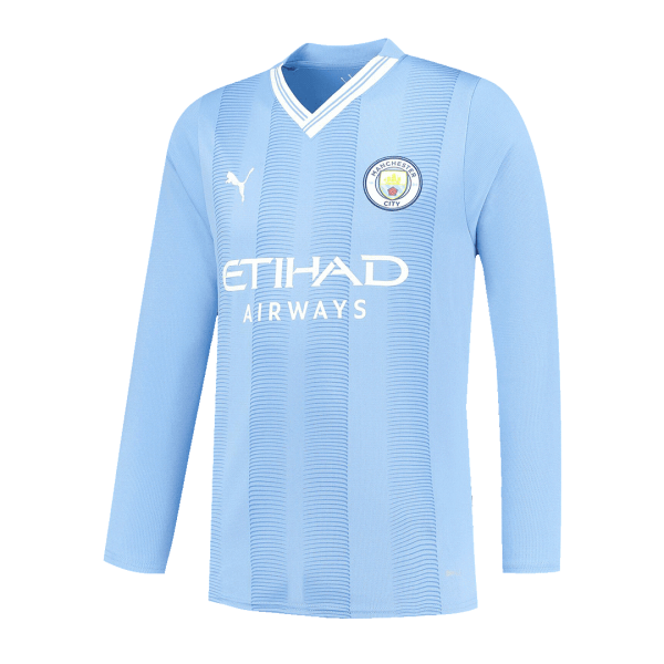 Manchester City Home Long Sleeve Soccer Jersey 2023/24