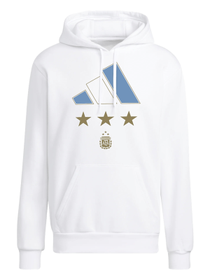 Argentina 3 Stars MESSI #10 Sweater Hoodie 2022 - White