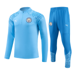 Manchester City 1/4 Zip Tracksuit 2023/24 Kids Blue