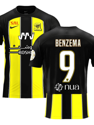 BENZEMA #9 Al Ittihad Saudi Home Soccer Jersey 2023/24