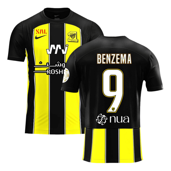 BENZEMA #9 Al Ittihad Saudi Home Soccer Jersey 2023/24