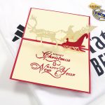 3D Pop Up Christmas Greeting Card (Santa & Reindeer)