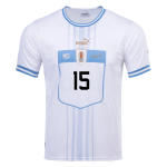 F. VALVERDE #15 Uruguay Away Jersey World Cup 2022