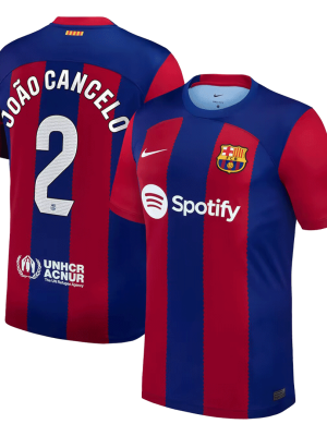 JO?O CANCELO #2 Barcelona Home Soccer Jersey 2023/24