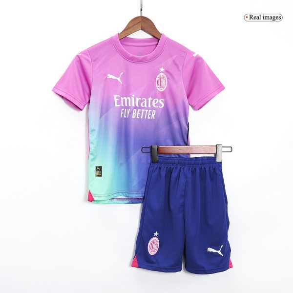 AC Milan Third Away Kids Soccer Jerseys Kit 2023/24