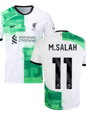 M.SALAH #11 Liverpool Away Authentic Soccer Jersey 2023/24