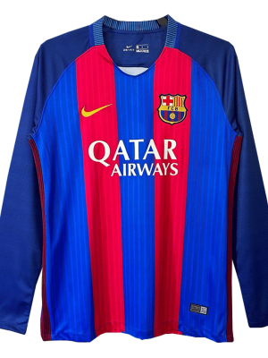 Vintage Soccer Jersey Barcelona Home Long Sleeve 16/17