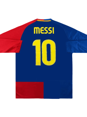 Vintage Soccer Jersey MESSI #10 Barcelona Home Long Sleeve 2008/09 - UCL Final