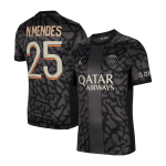 N.MENDES #25 PSG Third Away Soccer Jersey 2023/24