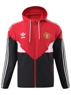 Manchester United Hoodie Windbreaker Jacket 2023/24 - Red&Black