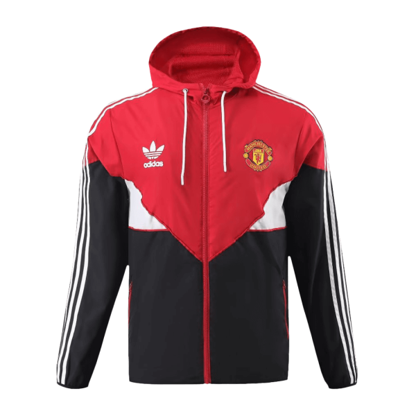 Manchester United Hoodie Windbreaker Jacket 2023/24 - Red&Black