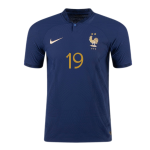 BENZEMA #19 France Home Authentic Jersey World Cup 2022