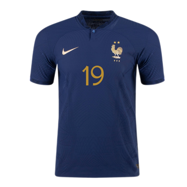 BENZEMA #19 France Home Authentic Jersey World Cup 2022