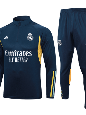 Real Madrid 1/4 Zip Tracksuit 2023/24 Navy