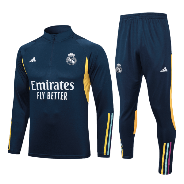 Real Madrid 1/4 Zip Tracksuit 2023/24 Navy