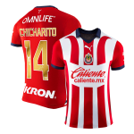 Gold CHICHARITO #14 Chivas Home Soccer Jersey 2023/24