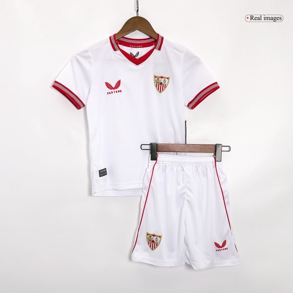 Sevilla Home Kids Soccer Jerseys Kit 2023/24