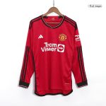 Manchester United Home Long Sleeve Soccer Jersey 2023/24