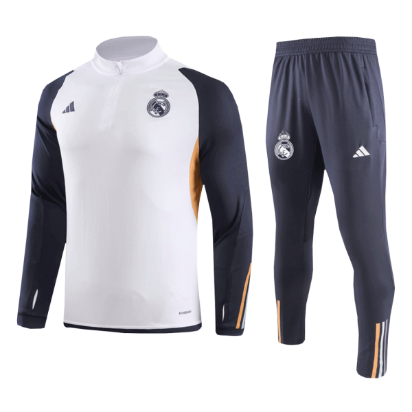 Real Madrid 1/4 Zip Tracksuit 2023/24 White