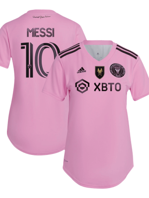 Women's MESSI #10 Inter Miami CF "Messi GOAT" Home Jersey 2023