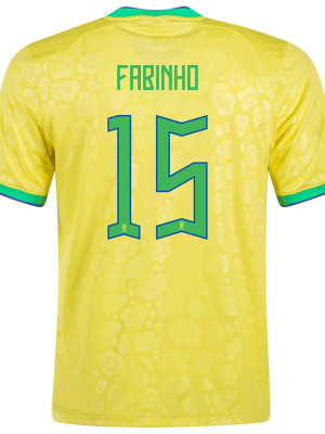 FABINHO #15 Brazil Home Jersey World Cup 2022