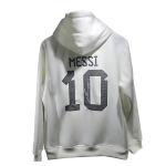 Argentina 3 Stars MESSI #10 Sweater Hoodie 2022 - White